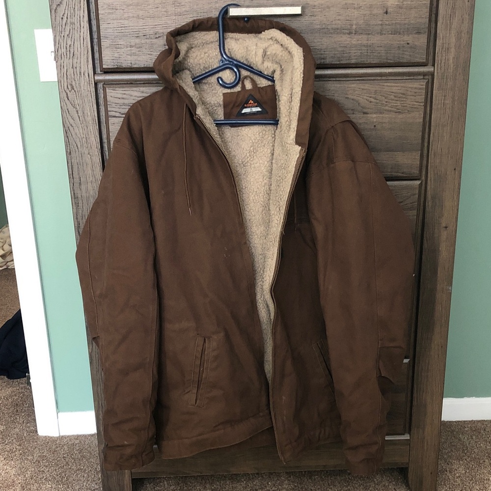 Men's Brown Hooded Performance Jacket